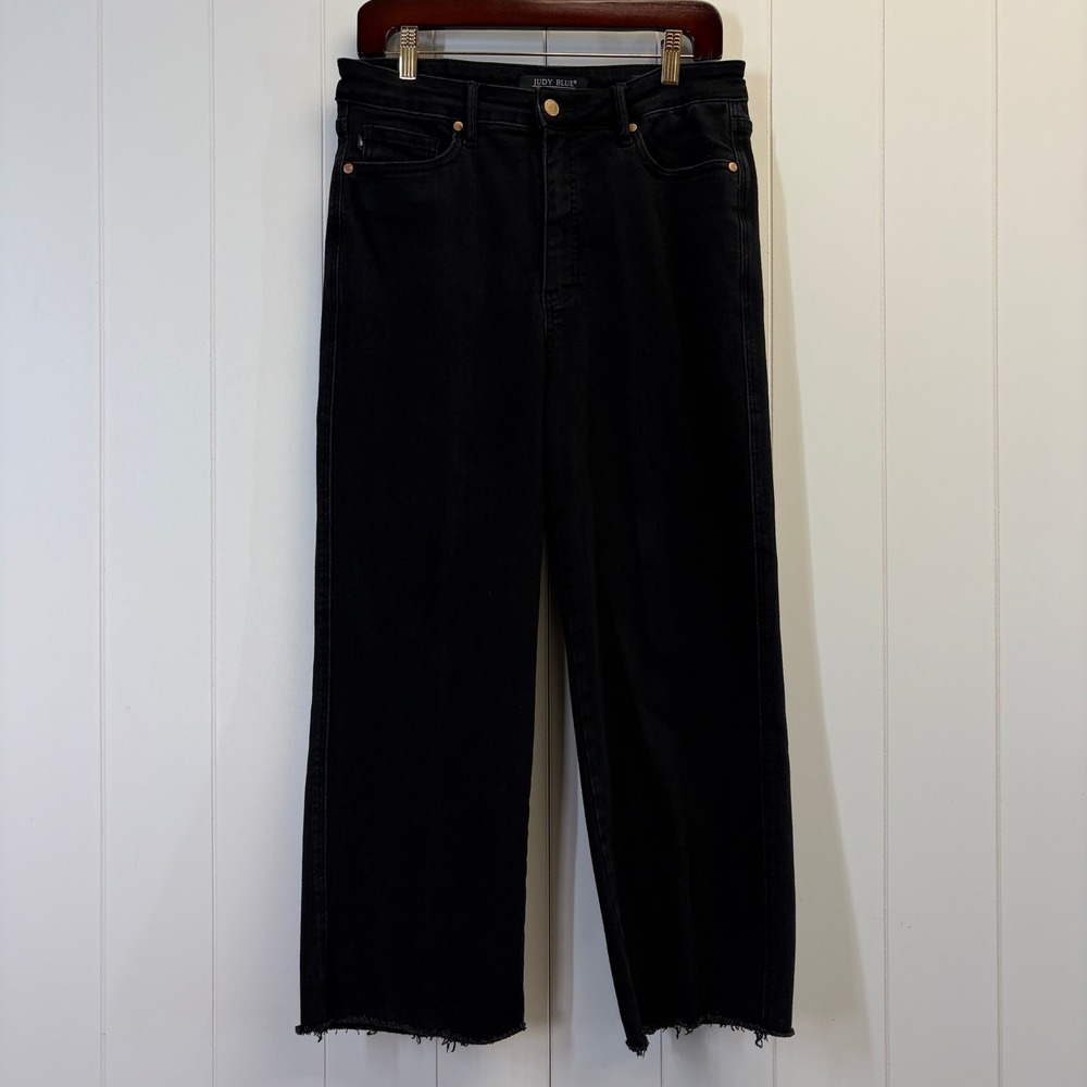 Judy Blue Minimalist Wide Leg Denim Jeans Womens Size 13/31 Hipster Streetwear